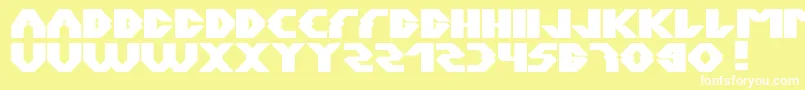 Xerxes Font – White Fonts on Yellow Background