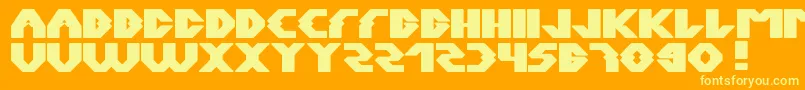 Xerxes Font – Yellow Fonts on Orange Background