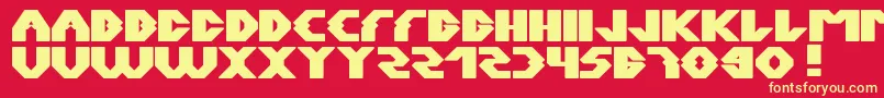 Xerxes Font – Yellow Fonts on Red Background