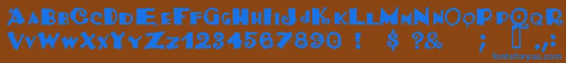 TacoSalad Font – Blue Fonts on Brown Background