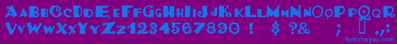 TacoSalad Font – Blue Fonts on Purple Background