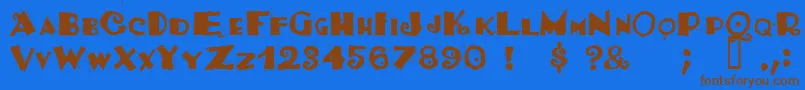 TacoSalad Font – Brown Fonts on Blue Background