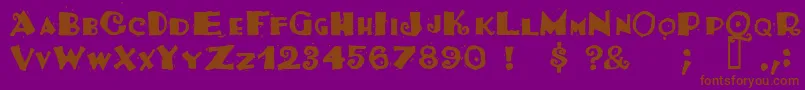 TacoSalad Font – Brown Fonts on Purple Background