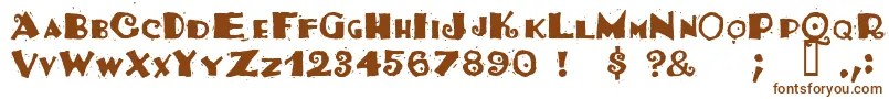 TacoSalad-fontti – ruskeat fontit valkoisella taustalla