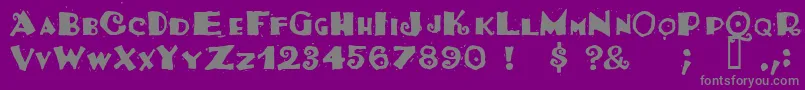 TacoSalad Font – Gray Fonts on Purple Background