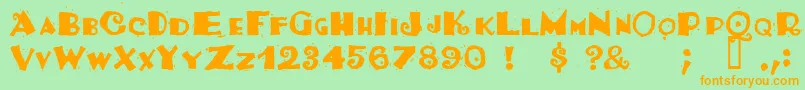 TacoSalad Font – Orange Fonts on Green Background