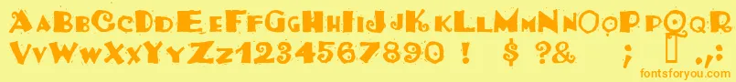 TacoSalad Font – Orange Fonts on Yellow Background