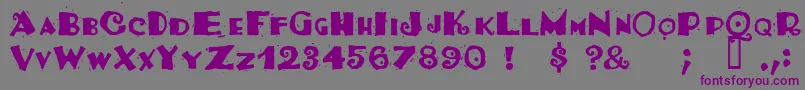 Шрифт TacoSalad – фиолетовые шрифты на сером фоне