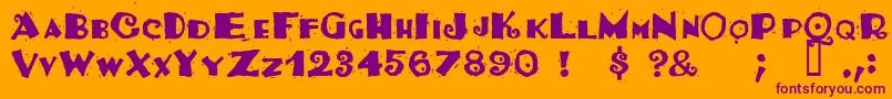 TacoSalad Font – Purple Fonts on Orange Background