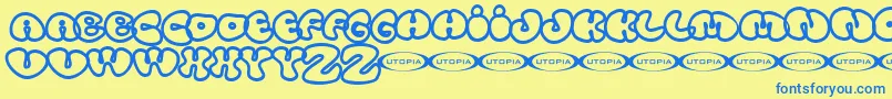 Tolo Font – Blue Fonts on Yellow Background