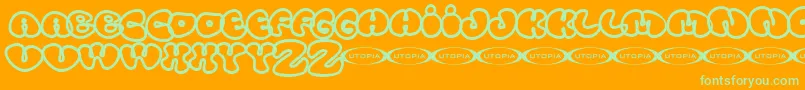 Tolo Font – Green Fonts on Orange Background