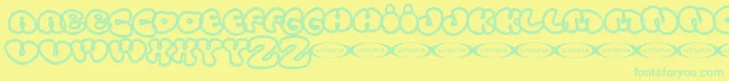 Tolo Font – Green Fonts on Yellow Background