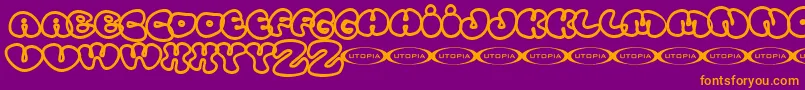 Tolo Font – Orange Fonts on Purple Background