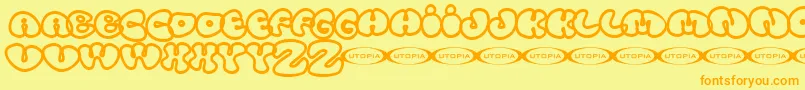 Tolo Font – Orange Fonts on Yellow Background