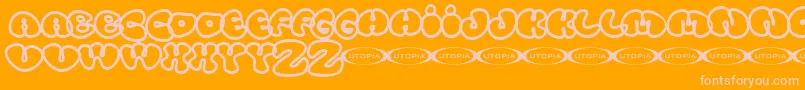 Tolo Font – Pink Fonts on Orange Background
