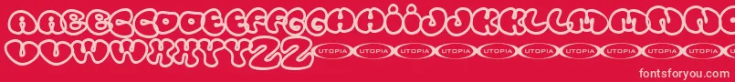 Шрифт Tolo – розовые шрифты на красном фоне