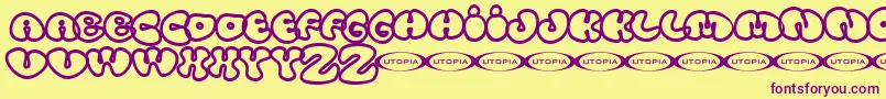 Tolo Font – Purple Fonts on Yellow Background