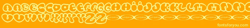 Tolo Font – Yellow Fonts on Orange Background