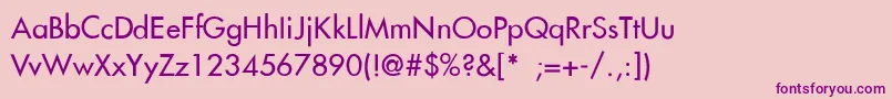 FuturaThin Font – Purple Fonts on Pink Background
