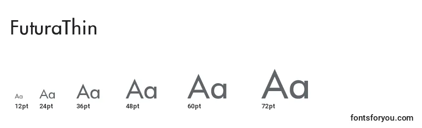 FuturaThin Font Sizes