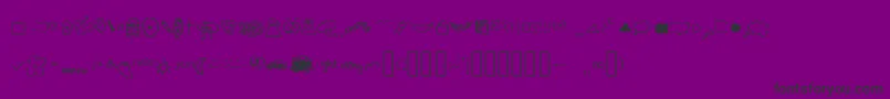 JustSymbolsAndStuff Font – Black Fonts on Purple Background