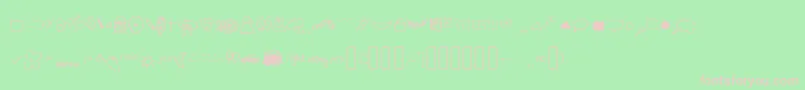 JustSymbolsAndStuff Font – Pink Fonts on Green Background