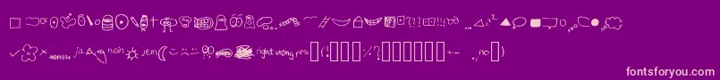 JustSymbolsAndStuff Font – Pink Fonts on Purple Background