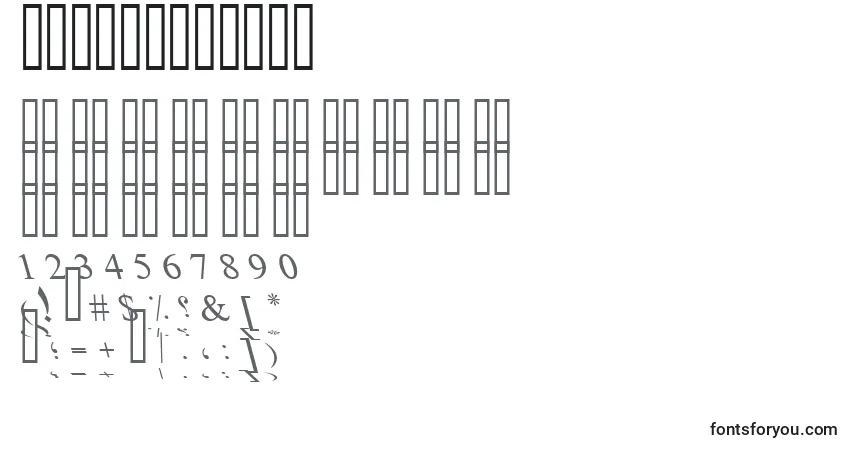 Schriftart PtBoldMirror – Alphabet, Zahlen, spezielle Symbole