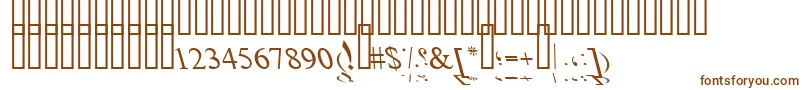 Шрифт PtBoldMirror – коричневые шрифты на белом фоне