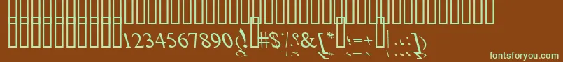 PtBoldMirror Font – Green Fonts on Brown Background