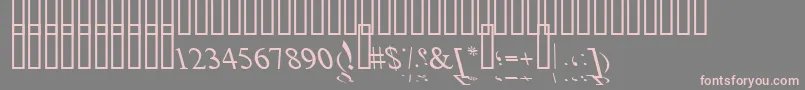 PtBoldMirror Font – Pink Fonts on Gray Background