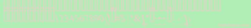 PtBoldMirror Font – Pink Fonts on Green Background