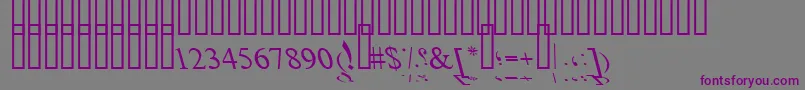 Шрифт PtBoldMirror – фиолетовые шрифты на сером фоне