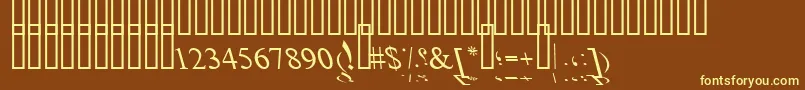 Шрифт PtBoldMirror – жёлтые шрифты на коричневом фоне