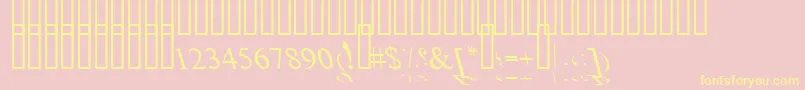 PtBoldMirror Font – Yellow Fonts on Pink Background