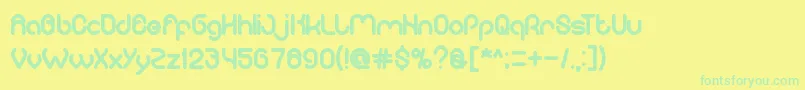 Подробнее о шрифте ComputerLove Шрифт ComputerLove – зелёные шрифты на жёлтом фоне