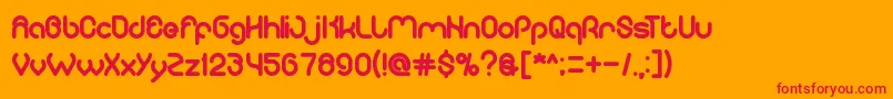 ComputerLove Font – Red Fonts on Orange Background