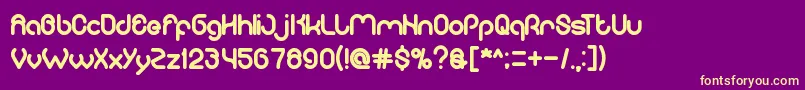 ComputerLove Font – Yellow Fonts on Purple Background