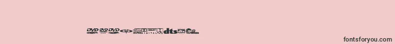 フォントCoverfontregular – ピンクの背景に黒い文字