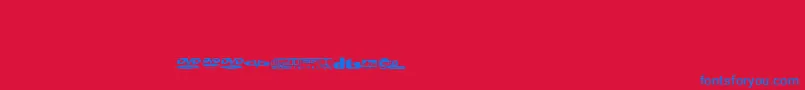 Coverfontregular Font – Blue Fonts on Red Background