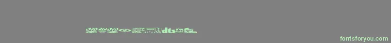 Coverfontregular Font – Green Fonts on Gray Background