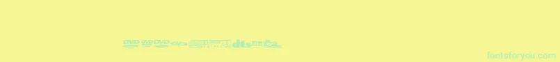 Coverfontregular Font – Green Fonts on Yellow Background