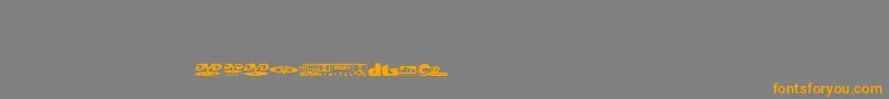 Coverfontregular Font – Orange Fonts on Gray Background