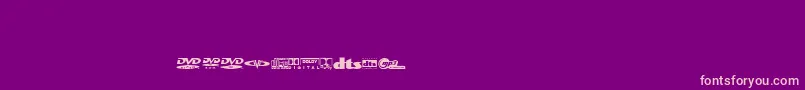 Coverfontregular Font – Pink Fonts on Purple Background