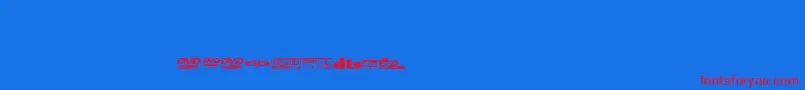 Coverfontregular Font – Red Fonts on Blue Background