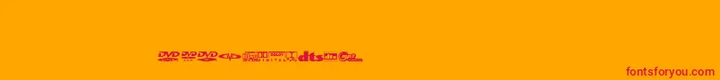 Coverfontregular Font – Red Fonts on Orange Background