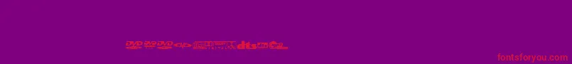 Coverfontregular-Schriftart – Rote Schriften auf violettem Hintergrund