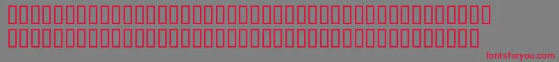 フォントChicagoMedium – 赤い文字の灰色の背景