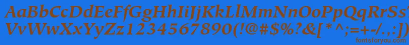 GlossarySsiBoldItalic Font – Brown Fonts on Blue Background