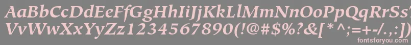 More about GlossarySsiBoldItalic Font GlossarySsiBoldItalic Font – Pink Fonts on Gray Background